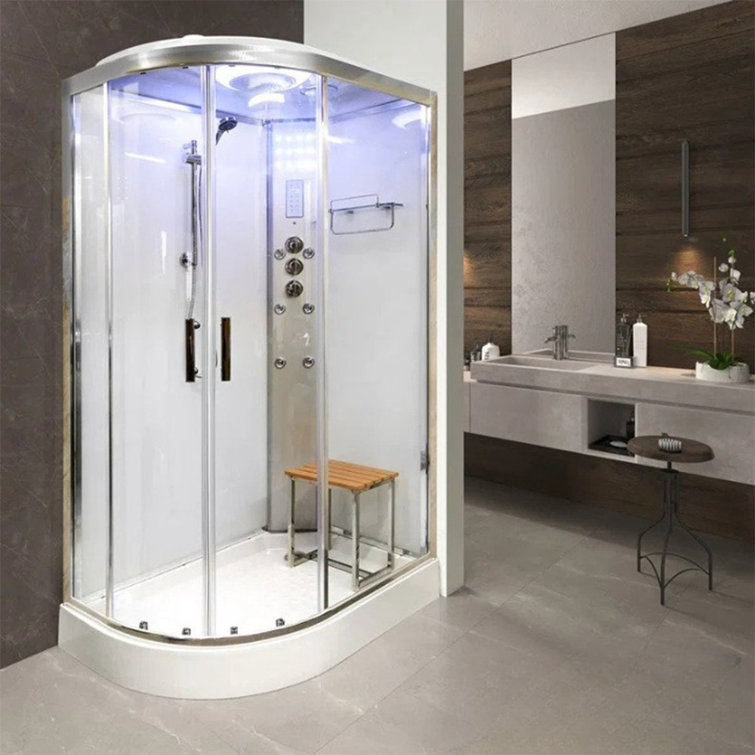 Vidalux SS1200 Shower Cabin Enclosure 1200 x 800 Right Hand Wayfair.ie